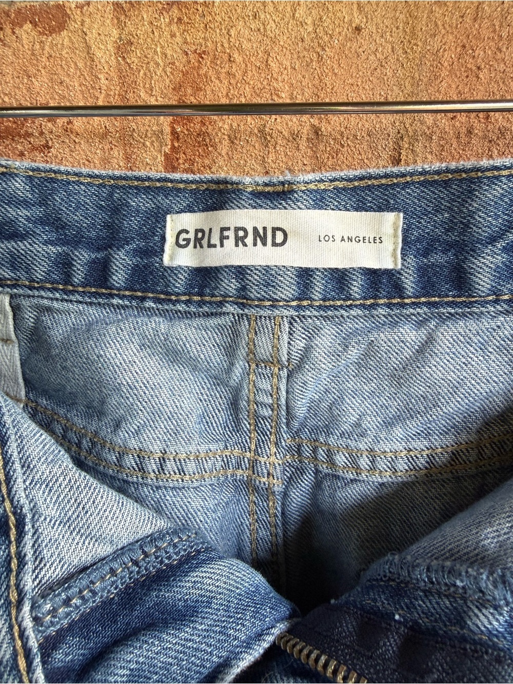 GRLFRND x Maggie MacDonald The Leigh Mid Rise Denim Trouser Wide Leg Jeans XS - Picture 9 of 11